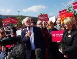 Jeremy Corbyn comes to Salford Precinct